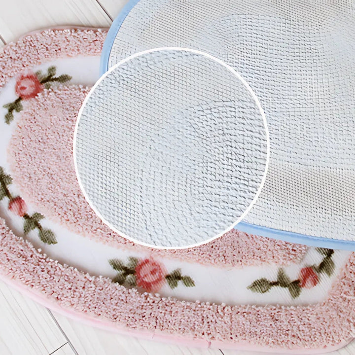 BowLift | Heart Floral Tufted Bath Mat