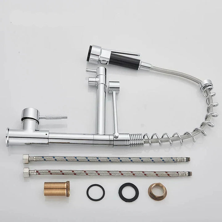 AquaWave Pro – Luxury Kitchen Faucet with Dual Spout Bowlift