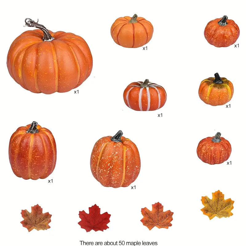 BowLift | Autumn Pumpkin Set | Artificial Decoration for Halloween