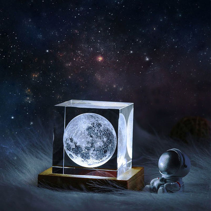 BowLift | 3D Crystal Cube Moon Nightlight