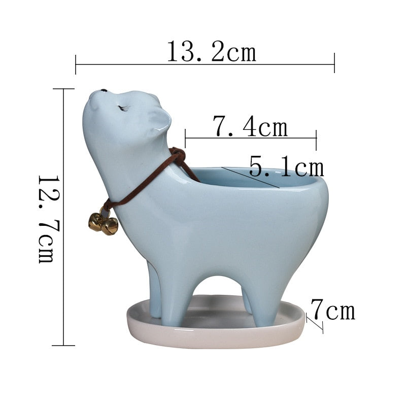 BowLift | Rising Cat Ceramic Flower Pot