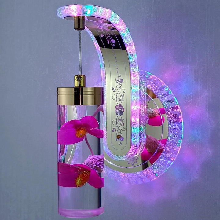 BowLift | Elegant Crystal Flower Dimming Wall Lamp