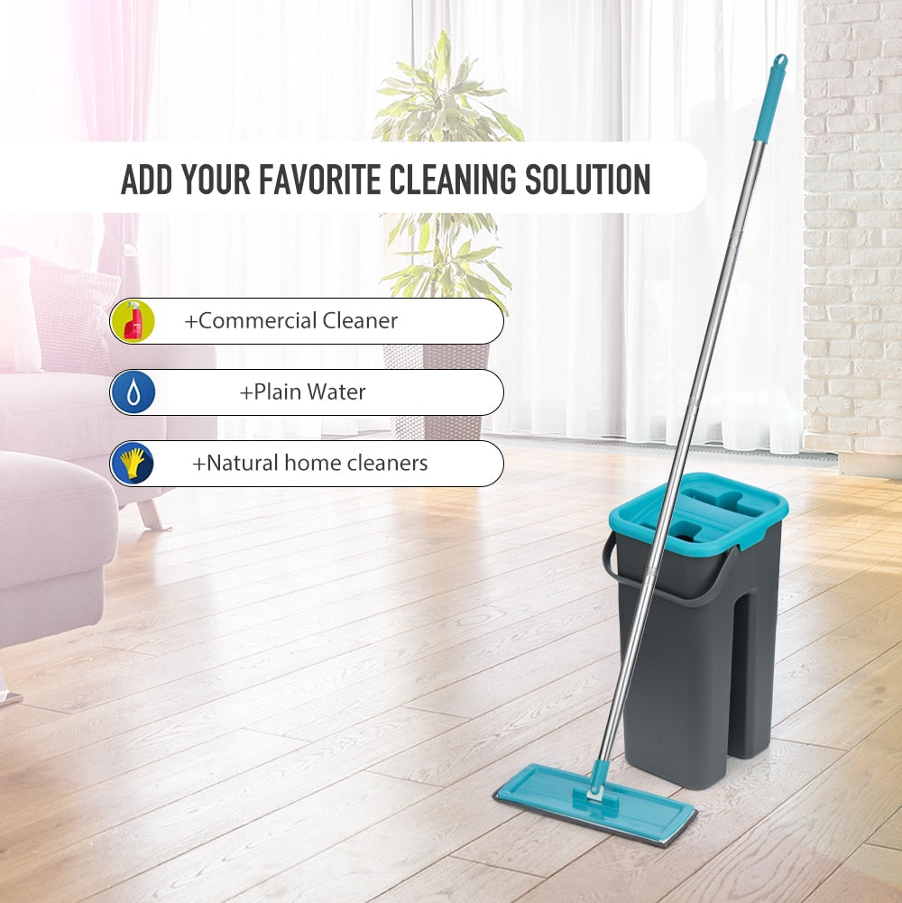BowLift | Magic Mop – Includes 4 Pads, 360° Rotatable & Washable
