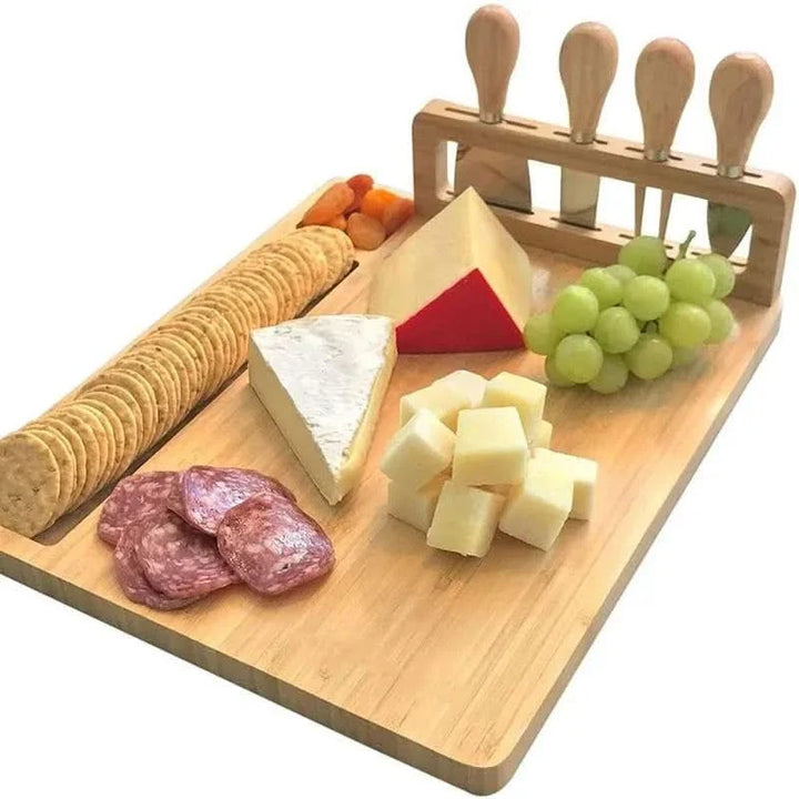 BowLift | CheeseLux – Premium Bamboo Cheese Board Set
