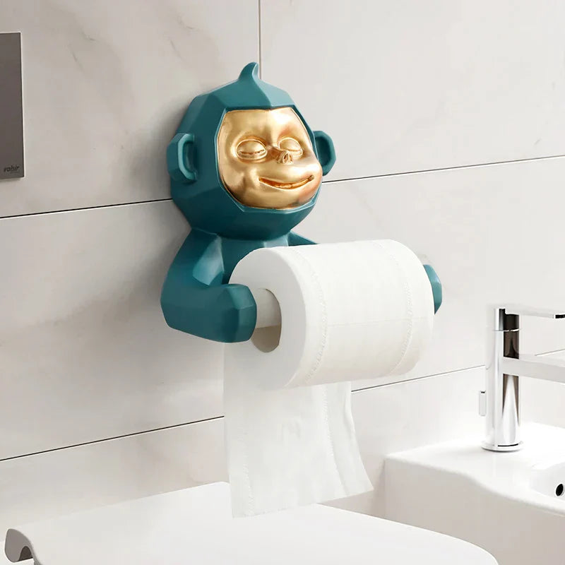 BowLift | Happy Monkey Resin Toilet Paper Holder