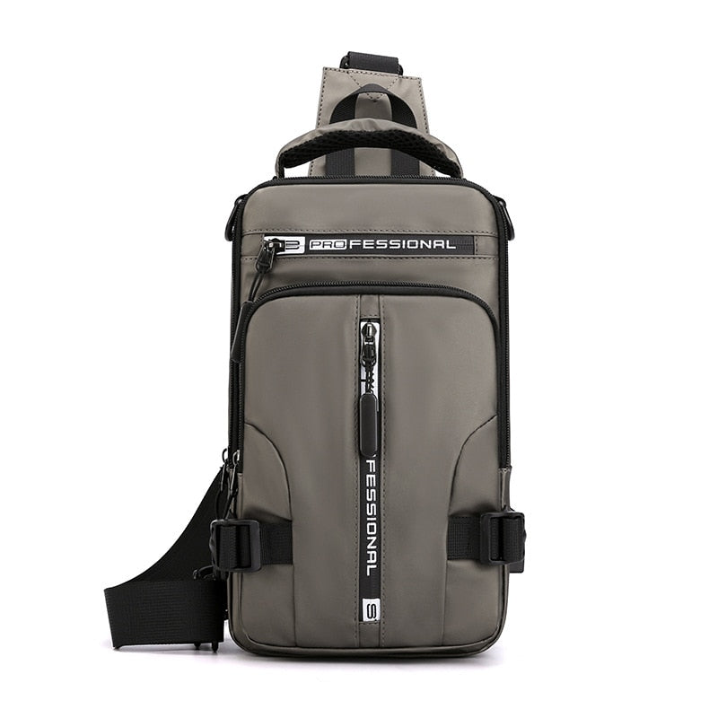 BowLift | Waterproof Oxford Crossbody Bag, Anti-Theft Sling Bag, USB Charging & Multi-Pocket Design