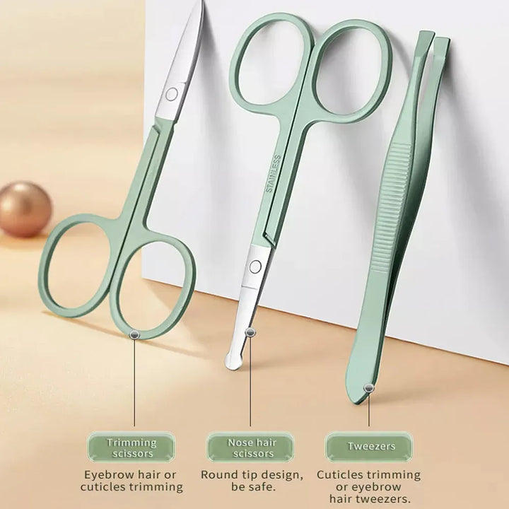 BowLift | LuxNails | Professional Stainless Steel Manicure and Pedicure Set | Portable & Multifunctional | Luxurious Storage Box