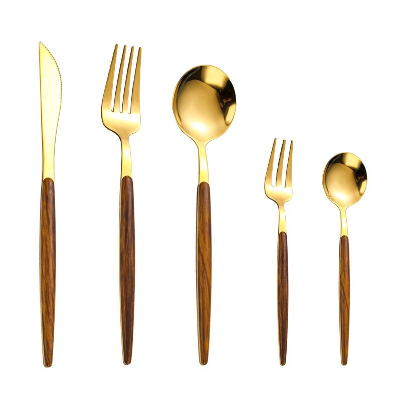 BowLift | Wooden Handle Cutlery Set | Elegant Tableware for Every Occasion