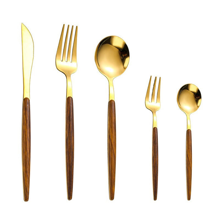 BowLift | Wooden Handle Cutlery Set | Elegant Tableware for Every Occasion