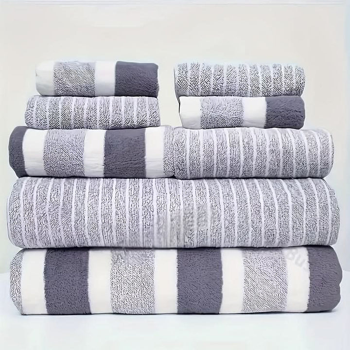 BowLift | LUXORA – 8-piece towel set made of microfiber, soft, highly absorbent & quick-drying