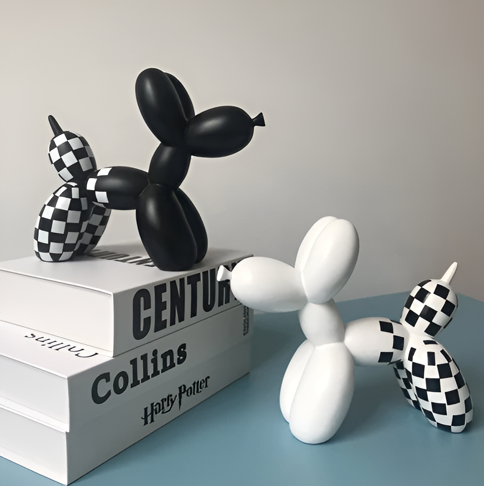 BowLift | Balloon Pup Art – Quirky Decor for Living Room, 10x10cm