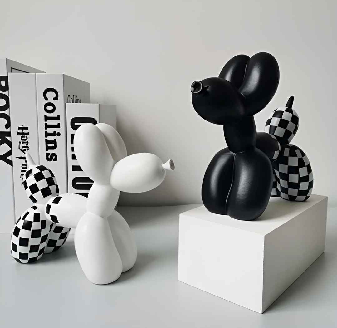 BowLift | Balloon Pup Art – Quirky Decor for Living Room, 10x10cm