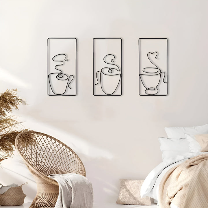 BowLift | Brewtiful Cups – Aesthetic coffee cup wall art made of iron