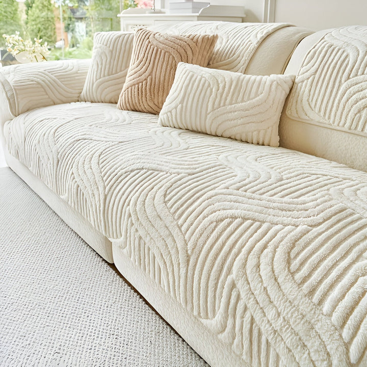 BowLift | CushShield | Non-slip velvet sofa cover for 2-4 seater