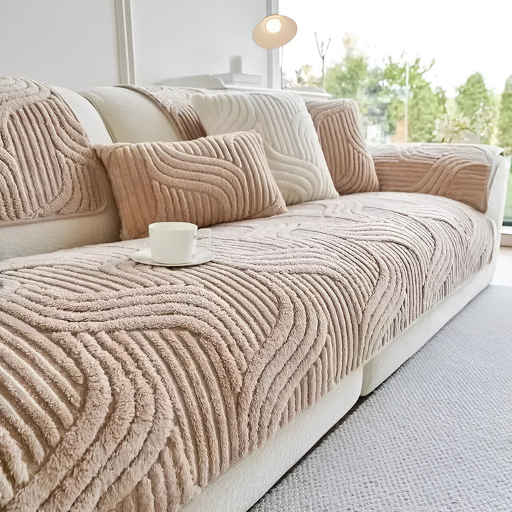 BowLift | CushShield | Non-slip velvet sofa cover for 2-4 seater