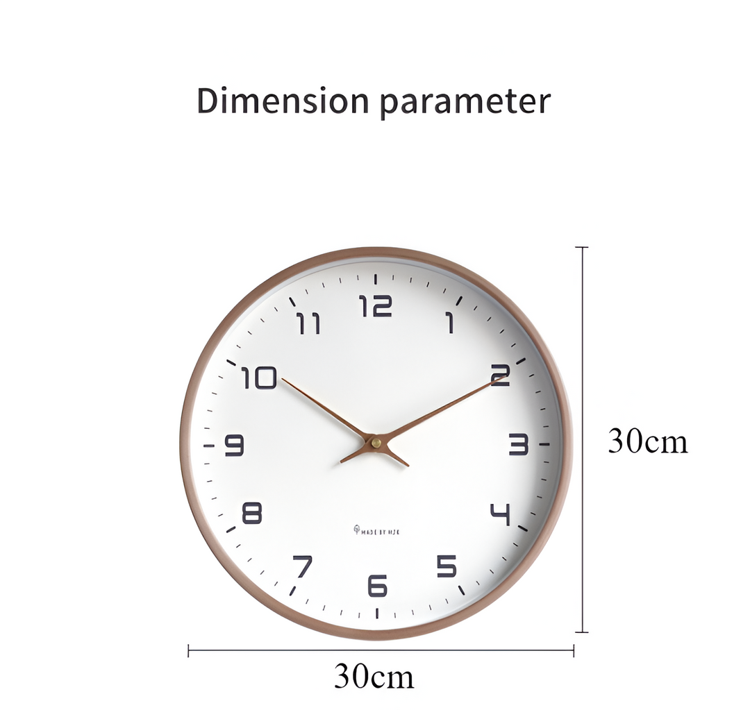BowLift | Scandinavian Wooden Wall Clock Minimalist Design for Living Room, Office and Kitchen