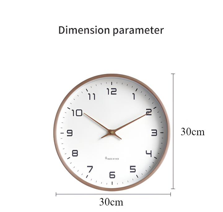 BowLift | Scandinavian Wooden Wall Clock Minimalist Design for Living Room, Office and Kitchen