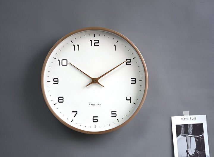 BowLift | Scandinavian Wooden Wall Clock Minimalist Design for Living Room, Office and Kitchen