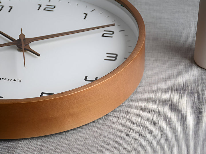 BowLift | Scandinavian Wooden Wall Clock Minimalist Design for Living Room, Office and Kitchen