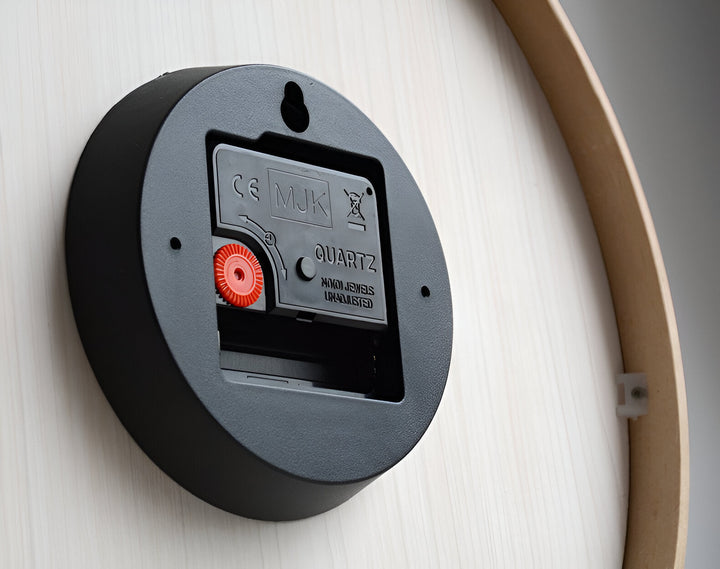 BowLift | Scandinavian Wooden Wall Clock Minimalist Design for Living Room, Office and Kitchen