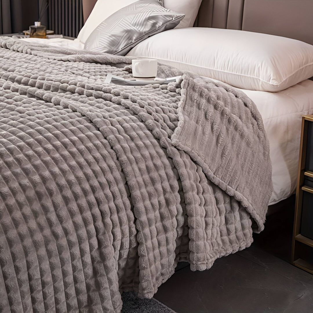 BowLift | EliteWave Plaid - Ultrafluffy structured coral fleece blanket