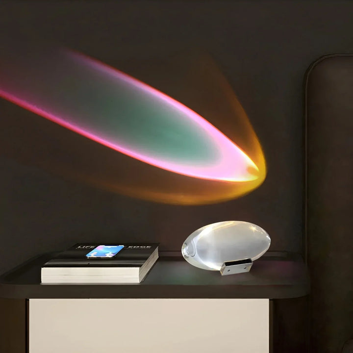 BowLift | Luminora Prisma Projection Lamp | Magical Light Effects | 360° Rotatable | USB Powered & Energy Saving