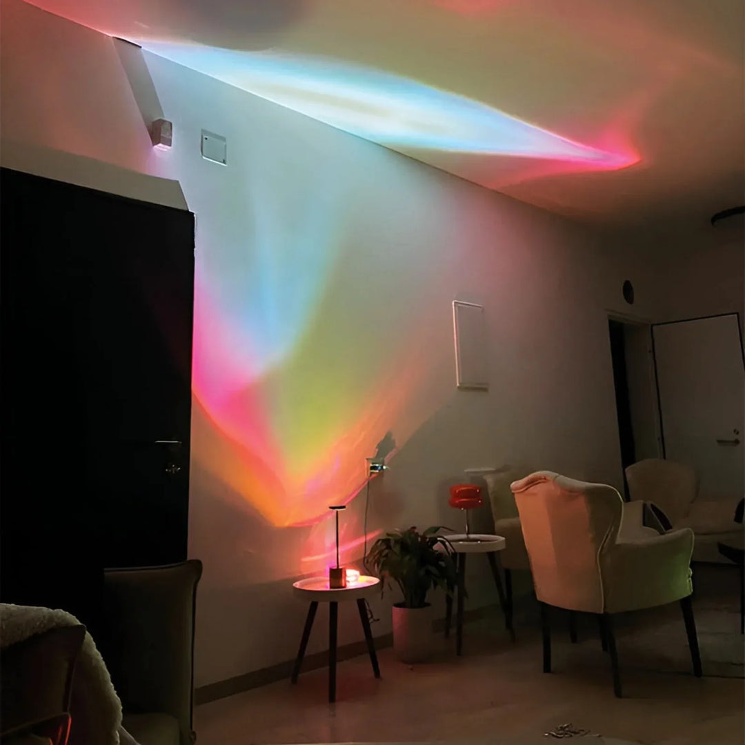 BowLift | Luminora Prisma Projection Lamp | Magical Light Effects | 360° Rotatable | USB Powered & Energy Saving