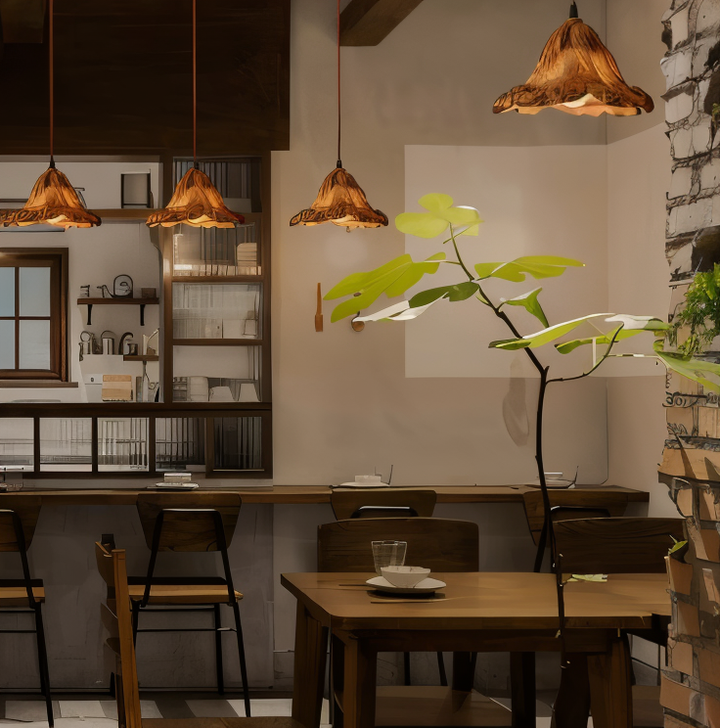 BowLift | Artistic Pendant Lamp made of Resin with Volcanic Design