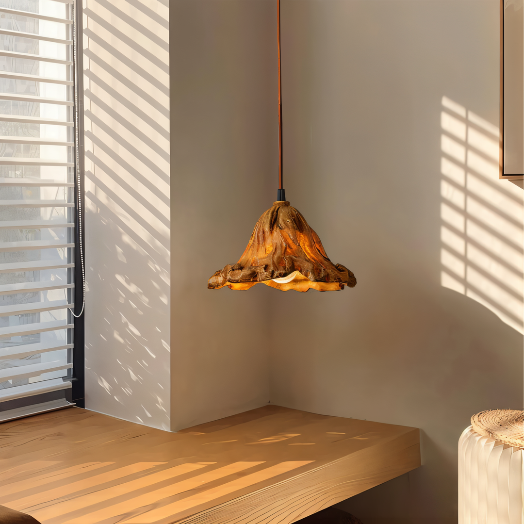 BowLift | Artistic Pendant Lamp made of Resin with Volcanic Design