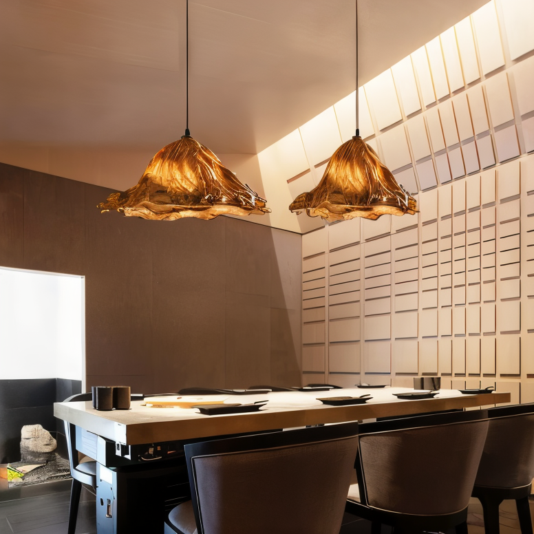 BowLift | Artistic Pendant Lamp made of Resin with Volcanic Design