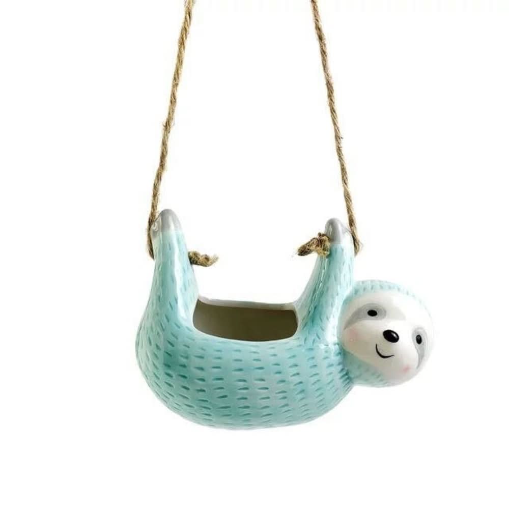 BowLift | Handmade Ceramic Sloth Flower Pot for Small Plants