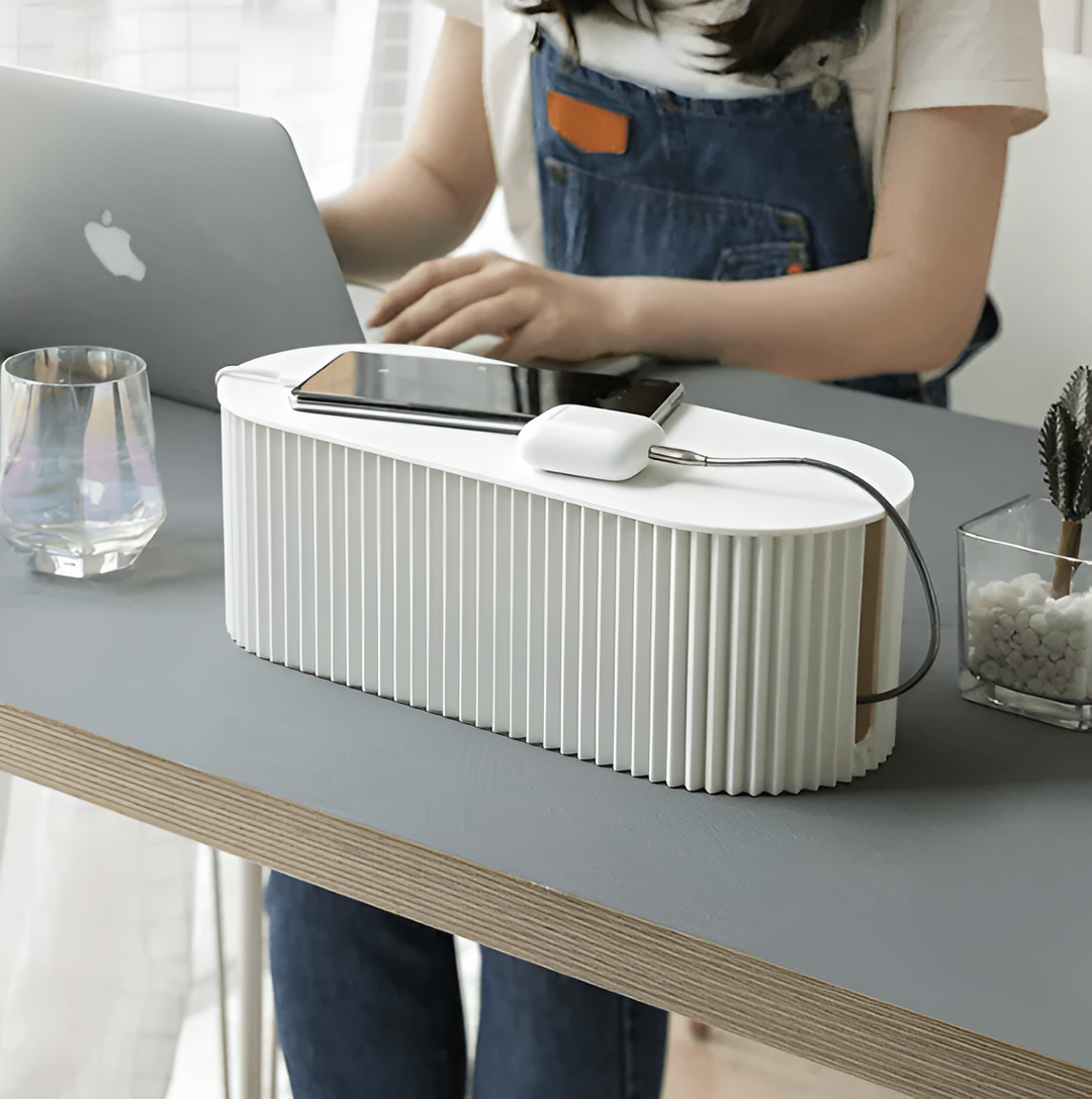 BowLift | Elegant Cable Box in Soft Macaron Colors