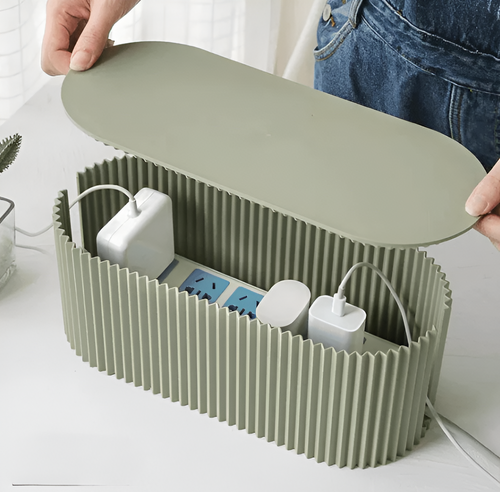 BowLift | Elegant Cable Box in Soft Macaron Colors