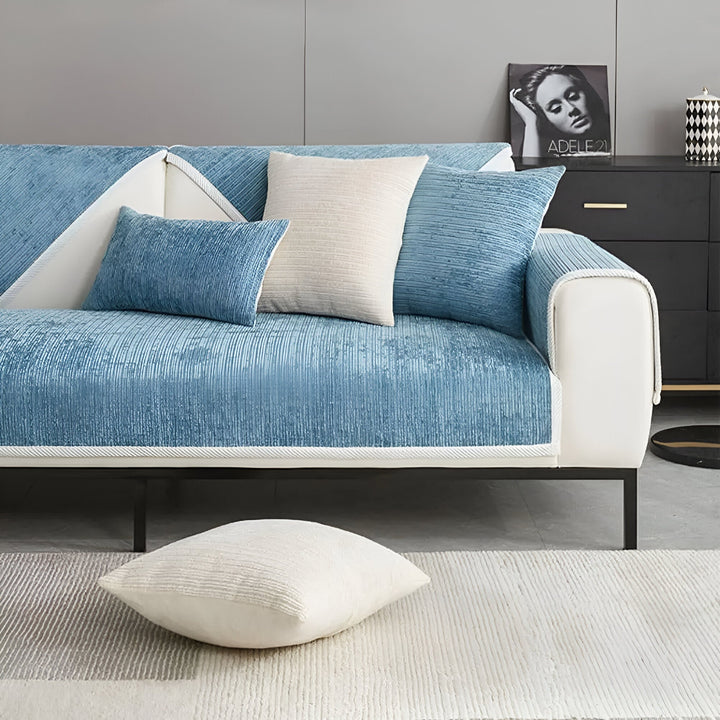 BowLift | ChicStriped Chenille | Pet Cover for Sofas 70x70cm to 90x240cm