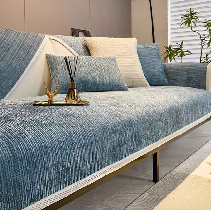 BowLift | ChicStriped Chenille | Pet Cover for Sofas 70x70cm to 90x240cm