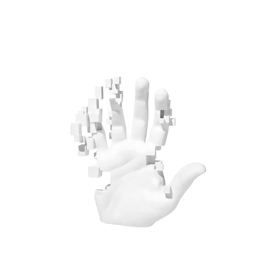 BowLift | Abstract Resin Hand Sculpture with Mosaic Design
