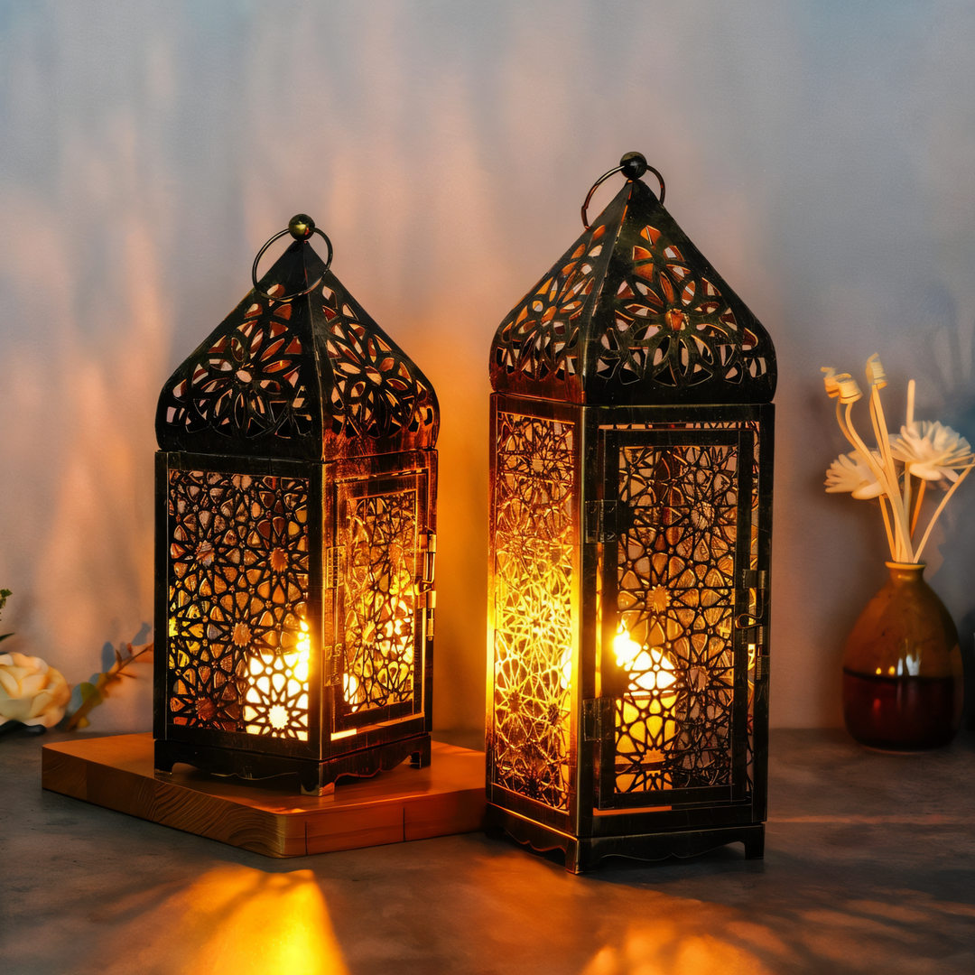 BowLift | Decorative Iron Candle Holder with Arabesque Pattern
