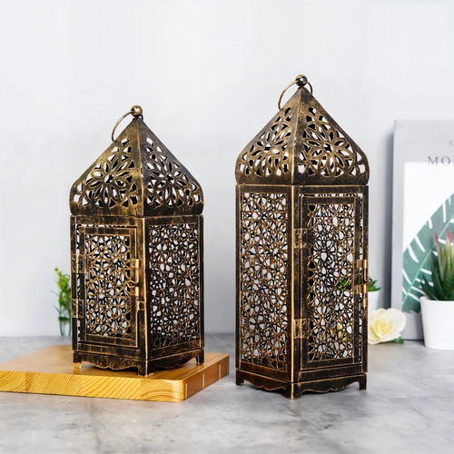BowLift | Decorative Iron Candle Holder with Arabesque Pattern