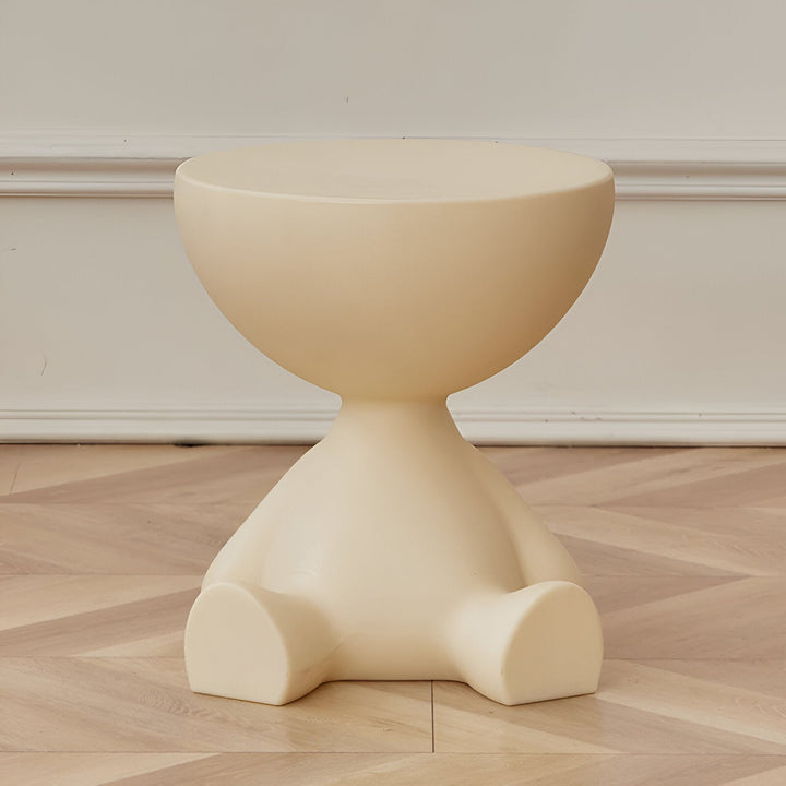 BowLift | Creative Round Side Table in Cream