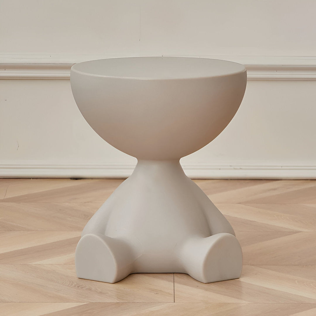 BowLift | Creative Round Side Table in Cream