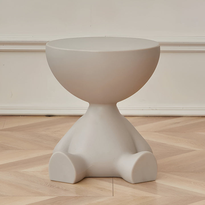 BowLift | Creative Round Side Table in Cream