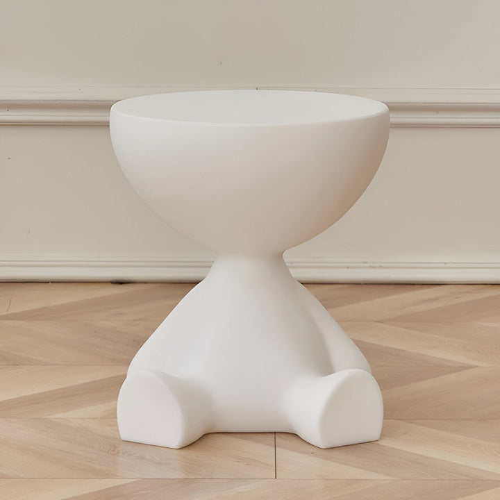 BowLift | Creative Round Side Table in Cream
