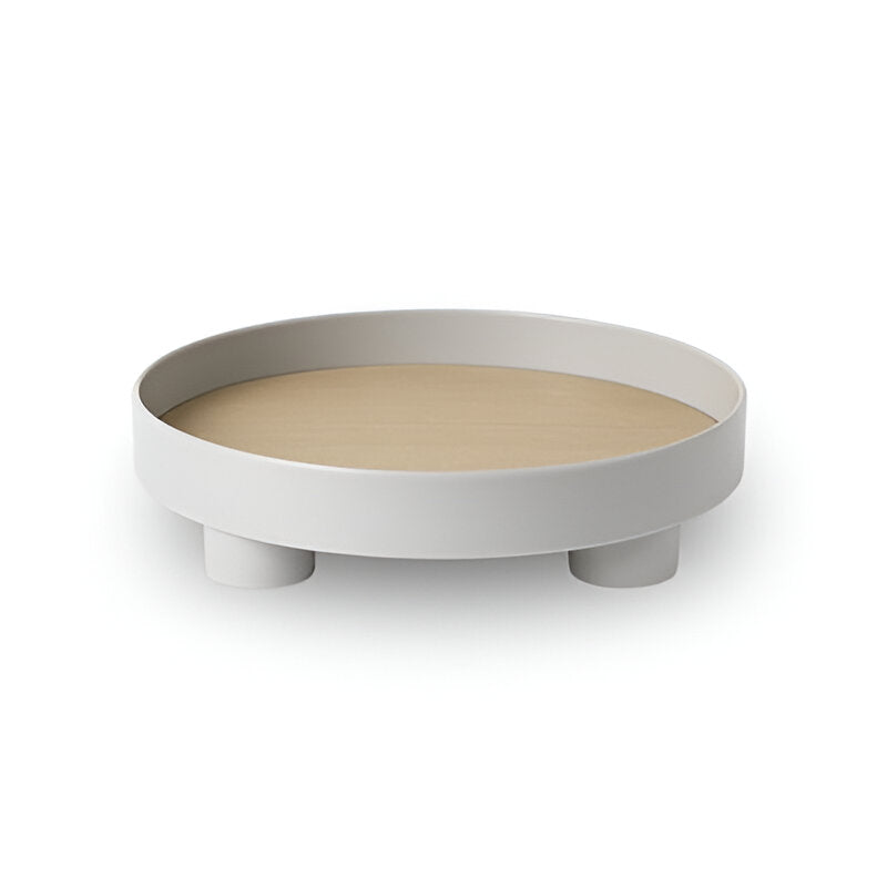BowLift | Elegant Round Serving Tray made of Ceramic and Wood