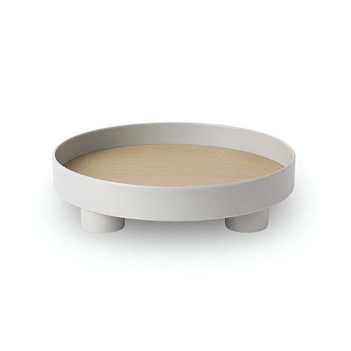 BowLift | Elegant Round Serving Tray made of Ceramic and Wood