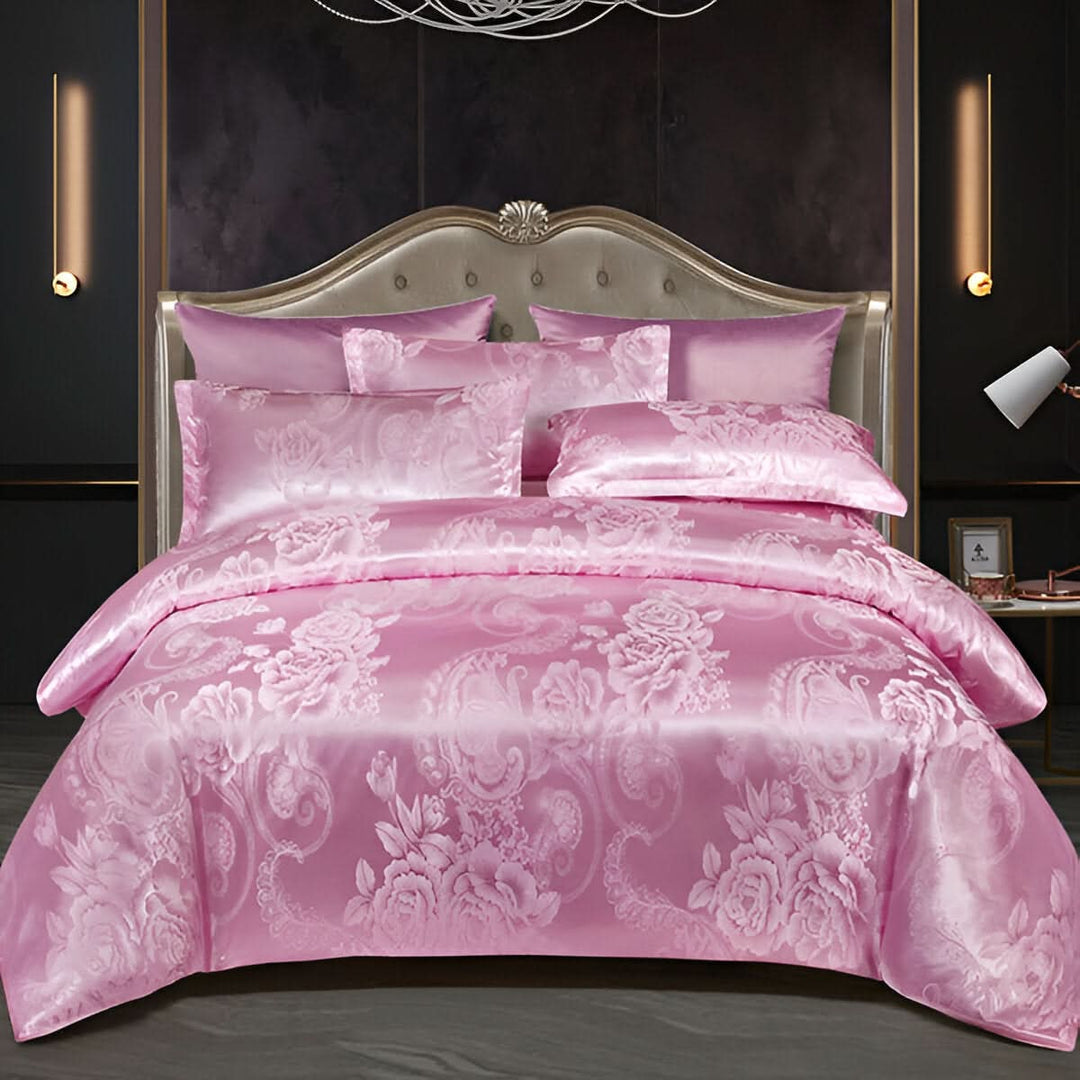 BowLift | SILKLOFT – Elegant Satin Jacquard Bed Linen Set
