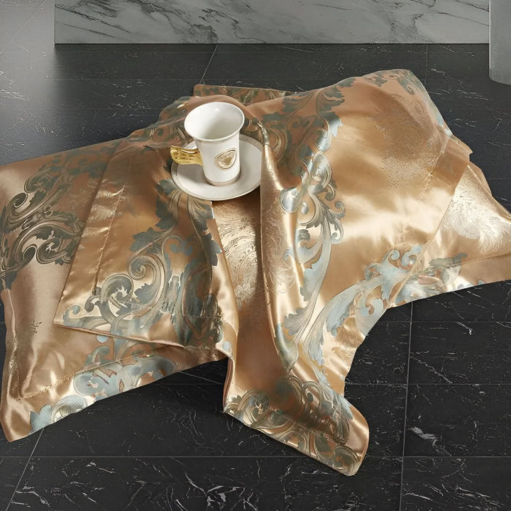 BowLift | SILKLOFT – Elegant Satin Jacquard Bed Linen Set