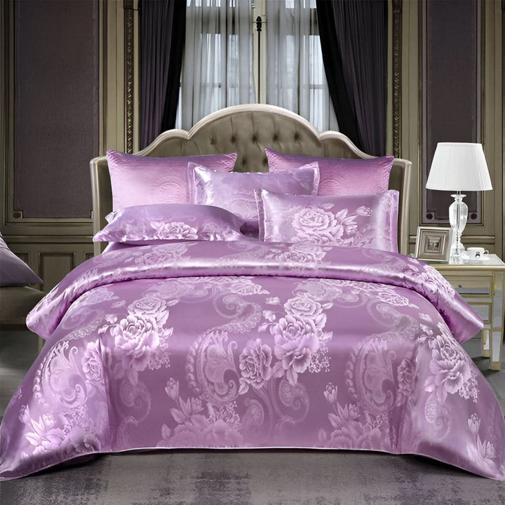 BowLift | SILKLOFT – Elegant Satin Jacquard Bed Linen Set