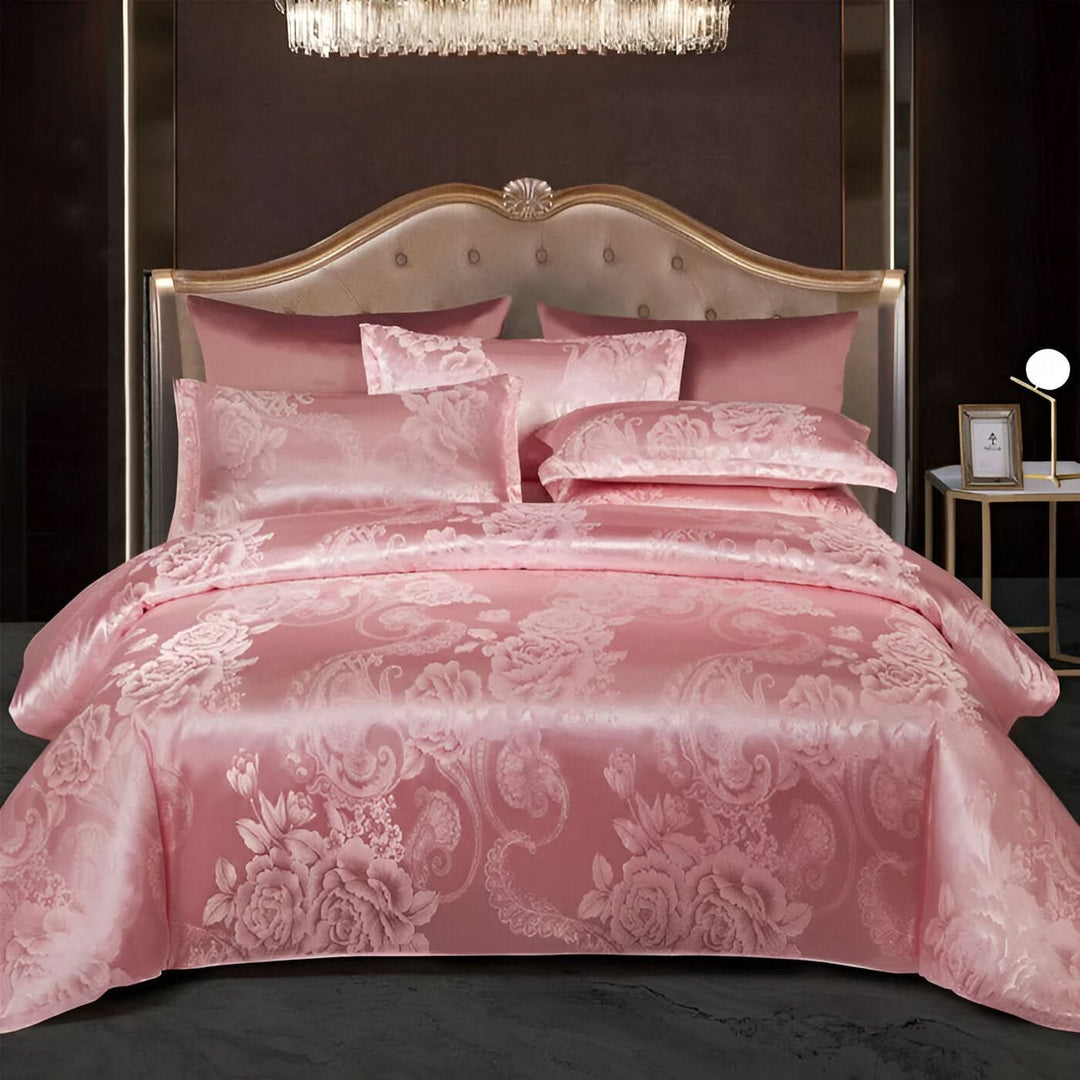 BowLift | SILKLOFT – Elegant Satin Jacquard Bed Linen Set