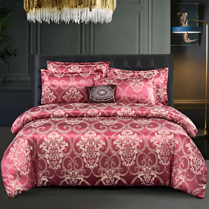 BowLift | SILKLOFT – Elegant Satin Jacquard Bed Linen Set