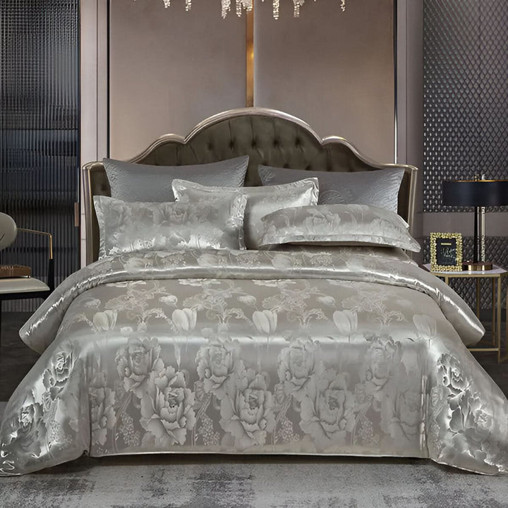 BowLift | SILKLOFT – Elegant Satin Jacquard Bed Linen Set